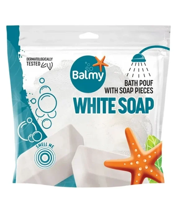 Balmy Bath Pouf gefüllt mit Seife