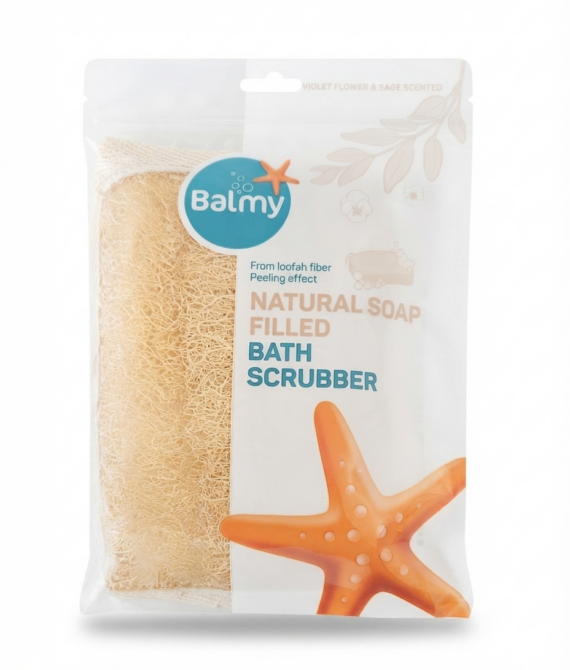 Balmy Natural Soap Filled Bath Scrubber – gefüllter Badehandschuh