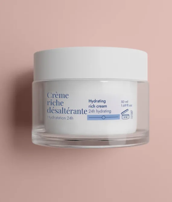Guérande Cosmétiques Crème riche désaltérante / 24h Feuchtigkeitscreme reichhaltig – Creme mit Dose